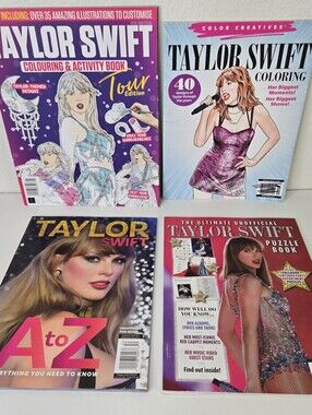Taylor Swift Activity Books And Magazines‎ Bundle Of 4 New Collectible Artsy
